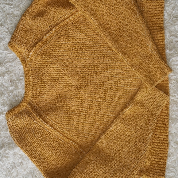 Free People De Soleil  Pullover  Deep V Neck Slouchy Long Sleeve Crop XS Sweater - Picture 9 of 9